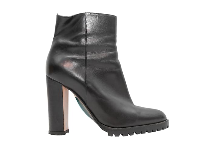 Bottines à talons noires Gianvito Rossi Taille 35.5 Cuir  ref.1135470