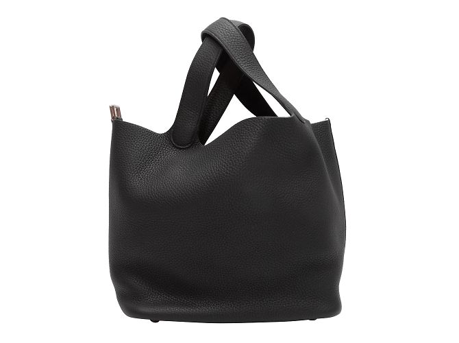 Hermès Bolsa de couro preta Hermes Picotin Togo Preto