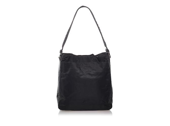 Black Prada Tessuto Shoulder Bag Leather  ref.1135609
