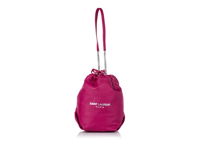 Bolso bombonera de cuero rosa de Saint Laurent Teddy  ref.1135612