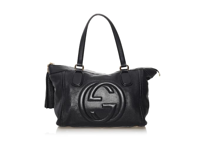 Black Gucci Soho Working Leather Tote Bag  ref.1135623