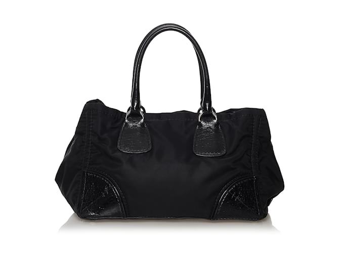 Black Prada Tessuto Shoulder Bag Leather  ref.1135663