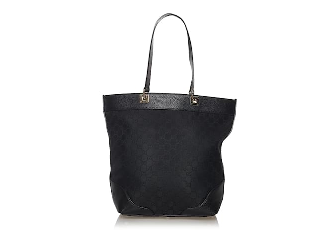 Black Gucci GG Tote Bag Leather  ref.1135666