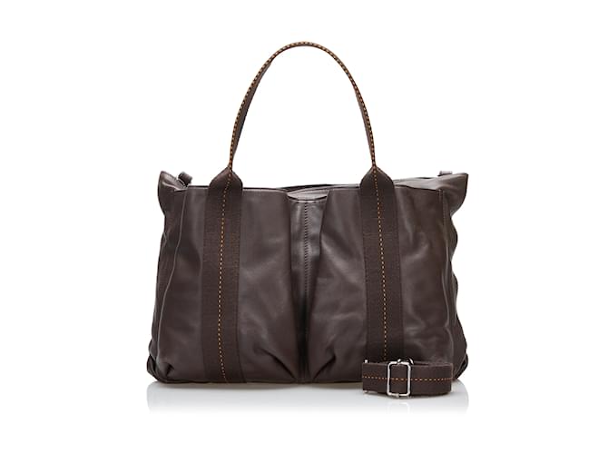Hermès Brown Hermes Caravan Horizontal Tote Bag Leather  ref.1135675