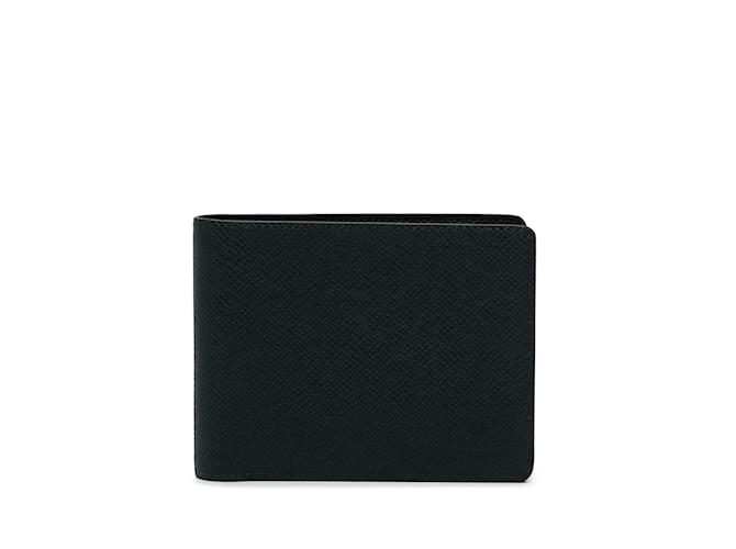 Portafoglio bifold nero Louis Vuitton Taiga Pelle  ref.1135766