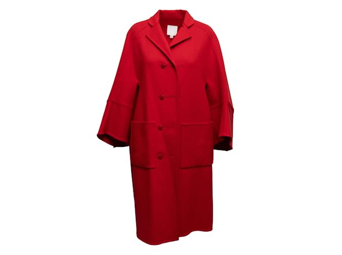 Autre Marque Vintage Red Chado de Ralph Rucci abrigo de lana tamaño US L Roja  ref.1135934