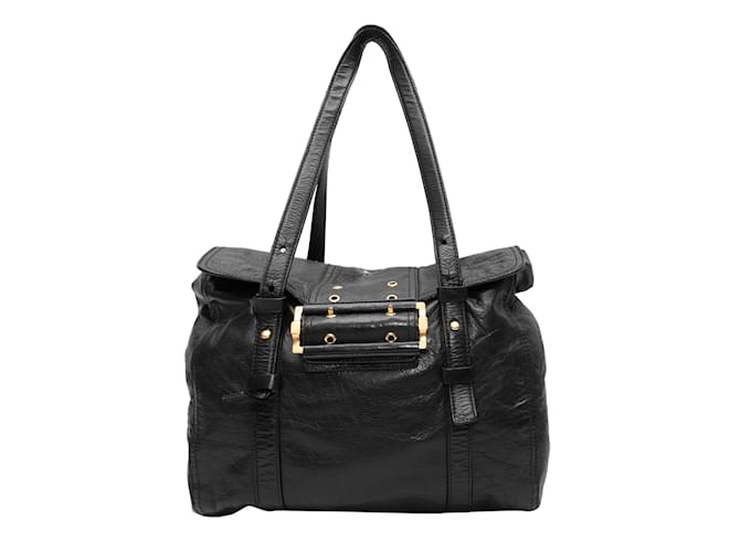 Black Givenchy Large Leather Buckle Tote  ref.1135942