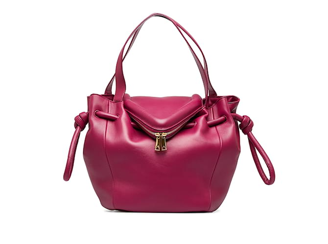 Pink Bottega Veneta Beak Handbag Leather  ref.1135969