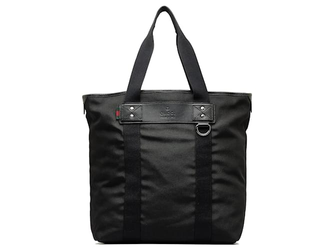 Black Gucci Nylon Tote Leather ref.1136067 Joli Closet