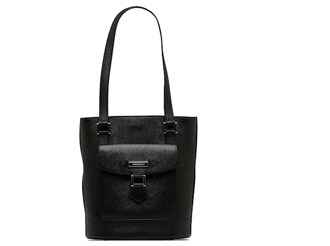 Black Burberry Leather Shoulder Bag  ref.1136102