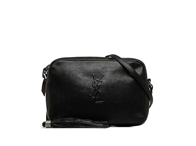 Black Saint Laurent Lou Camera Bag Leather  ref.1136120