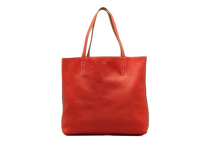 Double sens Rouge Hermès Clémence doublé Sens 36 Sac cabas