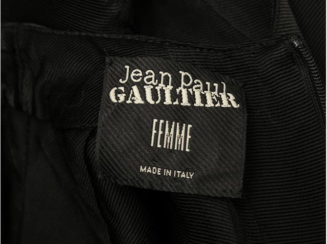 Autre Marque Vintage Black Jean Paul Gaultier Femme Cap Sleeve Dress Size IT 40 Synthetic  ref.1136161