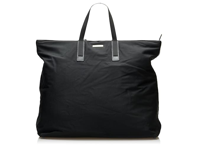 Black Gucci GG Nylon Tote Bag Cloth  ref.1136223