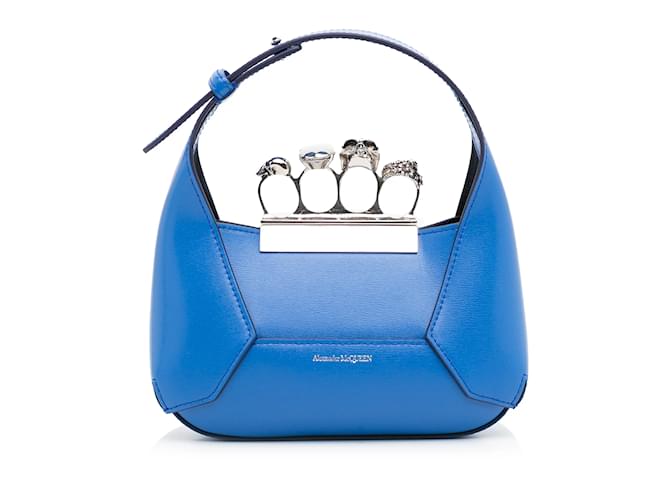 Mini borsa Alexander McQueen The Jeweled blu Pelle  ref.1136241