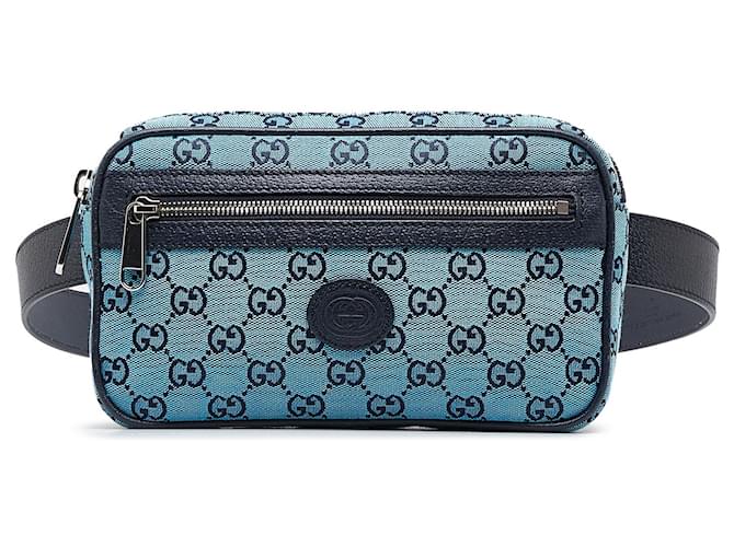 Blue Gucci GG Multicolor Belt Bag Leather  ref.1136255
