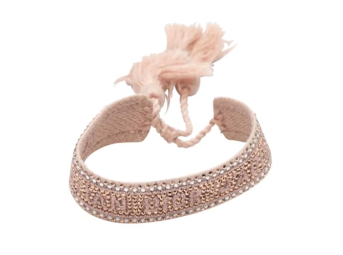 Rosafarbenes, mit Kristallen verziertes Christian Dior-Armband Pink  ref.1136370