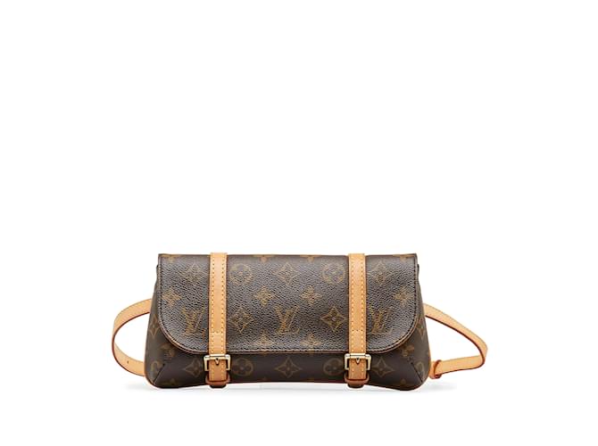 Brown Louis Vuitton Monogram Pochette Marelle PM Belt Bag Cloth  ref.1136450