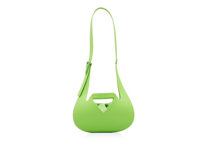 Bolso satchel pequeño de goma moldeada verde de Bottega Veneta Plástico  ref.1136452
