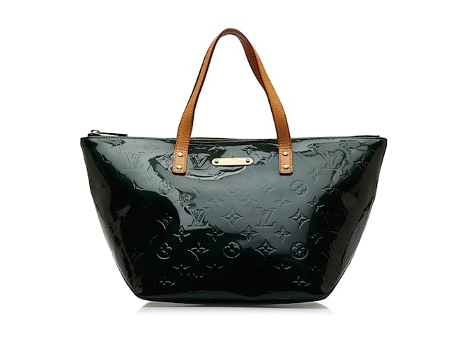 Green Louis Vuitton Vernis Bellevue PM Handbag Leather  ref.1136476