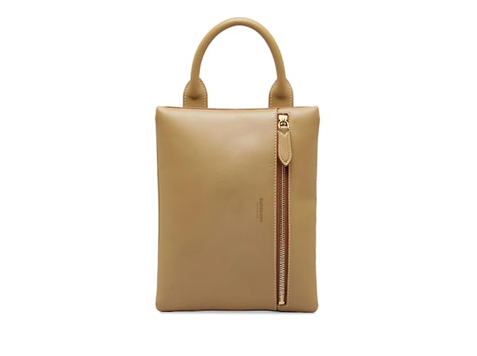 Beige Burberry Leather Handbag  ref.1136499