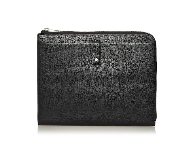 Black Saint Laurent Leather Clutch Bag Clutch Bag  ref.1136520