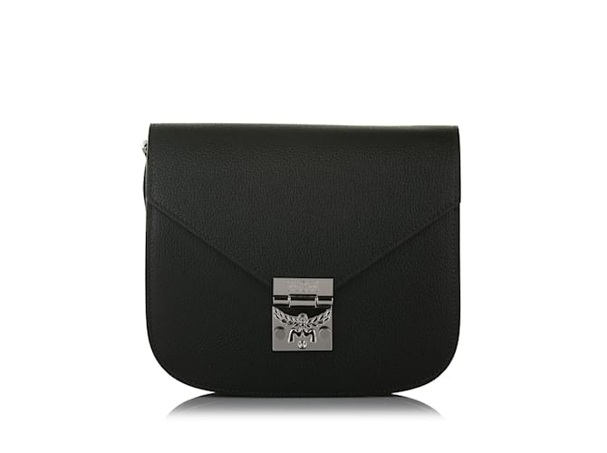 Black MCM Patricia Leather Crossbody Bag  ref.1136538