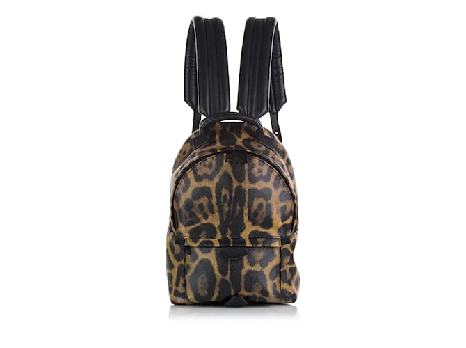 Brown Louis Vuitton Wild Animal Palm Springs PM Backpack Cloth  ref.1136556