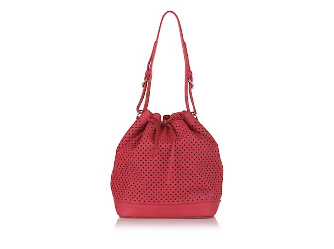Red Louis Vuitton Sofia Coppola Flore Noe Bucket Bag Leather  ref.1136602