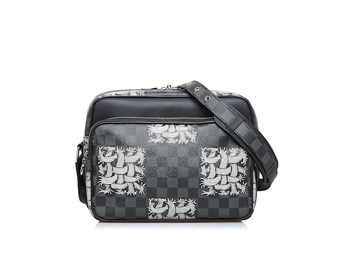 Black Louis Vuitton x Christopher Nemeth Damier Graphite Nile PM Crossbody Bag Leather  ref.1136606