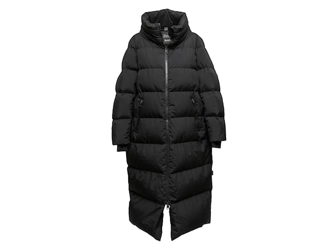Black Herno Long Down Puffer Coat Size US L Synthetic  ref.1136703