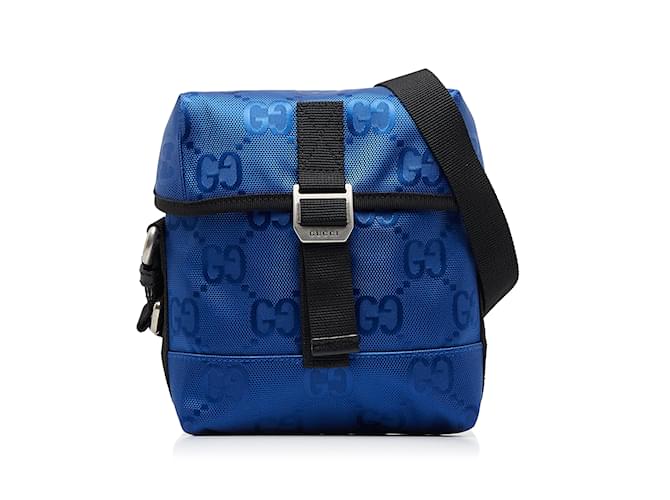 Blue Gucci GG Econyl Off The Grid Messenger Bag Cloth  ref.1136740