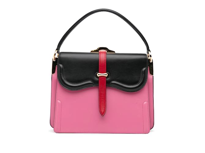 Pink Prada Belle Satchel Leather  ref.1136772