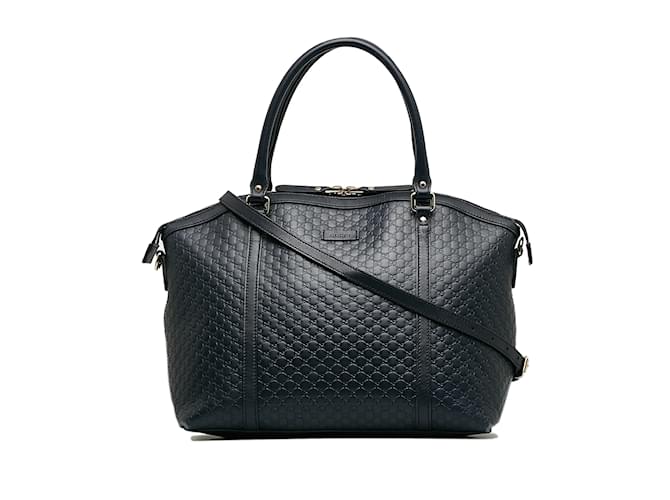 Bolso satchel grande con cúpula Microguccissima de Gucci en azul Cuero  ref.1136838
