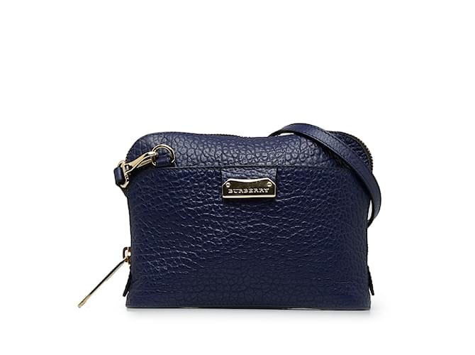 Blue Burberry Harrogate Crossbody Bag Leather  ref.1136856