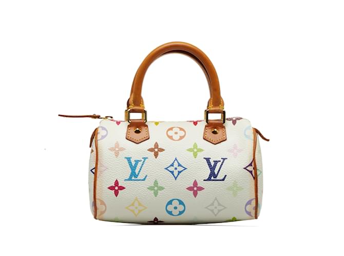 Weiße Louis Vuitton-Monogramm-Mehrfarben-Mini-HL-Speedy-Boston-Tasche Leder  ref.1137065