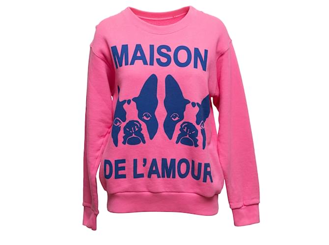 Pink & Navy Gucci Maison De L'Amour Sweatshirt Size US XS Synthetic  ref.1137200