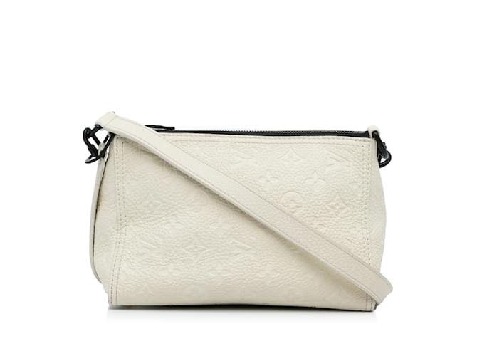 White Louis Vuitton Monogram Empreinte Triangle Crossbody Bag Leather  ref.1137202