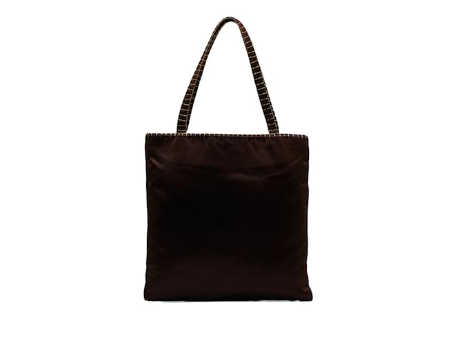 Brown Prada Satin Handbag Cloth  ref.1137285