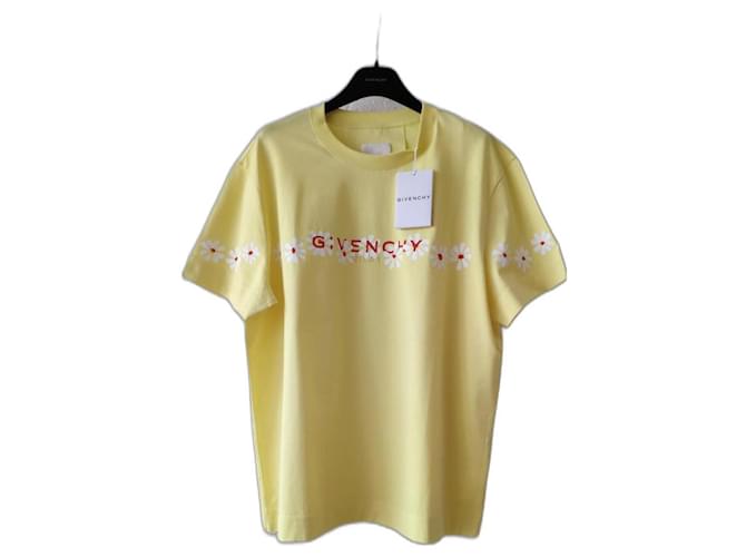 GIVENCHY SHORT SLEEVE T-SHIRT Yellow Cotton  ref.1137403