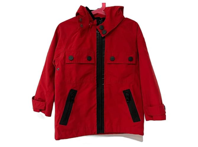 Burberry Einteilige Jacke Rot Polyester  ref.1137549