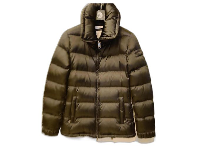 Prada Black Leather and Polyamide Down Jacket