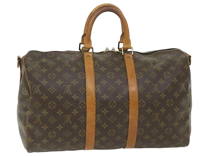 Louis Vuitton Monogram Keepall Bandouliere 45 Boston Bag M41418 LV Auth yk8985 Cloth  ref.1137667
