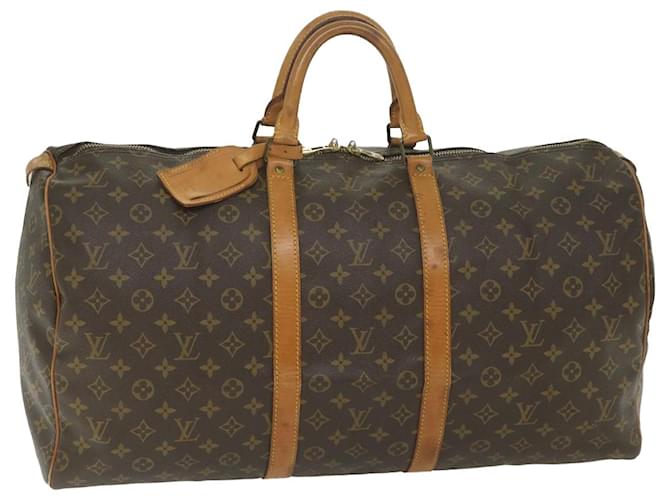 Louis Vuitton Monograma Keepall 55 Boston Bag M41424 Autenticação de LV 58562 Lona  ref.1137678