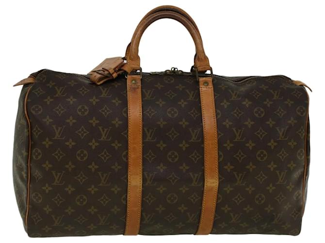 Louis Vuitton Monograma Keepall 50 Boston Bag M41426 Autenticação de LV 58738 Lona  ref.1137704