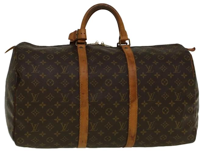 Louis Vuitton Monograma Keepall 50 Boston Bag M41426 Autenticação de LV 59196 Lona  ref.1137756