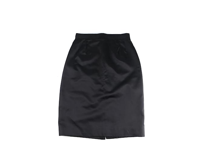 CHANEL  Skirts T.fr 34 silk Black  ref.1137760
