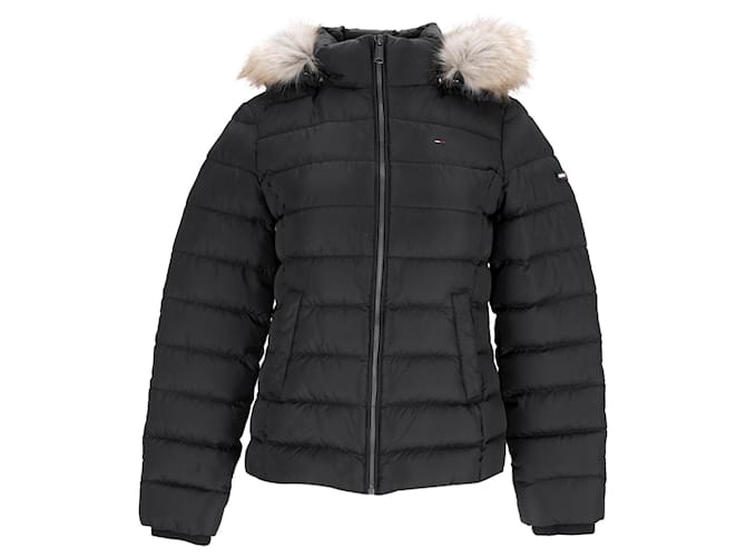 Tommy Hilfiger Womens Sustainable Padded Down Jacket Black Polyester  ref.1137948