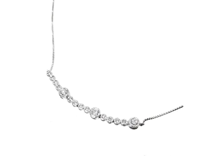 & Other Stories 18K DIAMOND NECKLACE Silvery Metal  ref.1137980