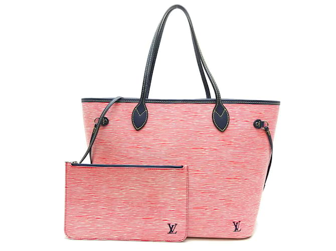 Louis Vuitton Epi Neverfull MM-M54546 Vermelho Couro Bezerro-como bezerro  ref.1137986